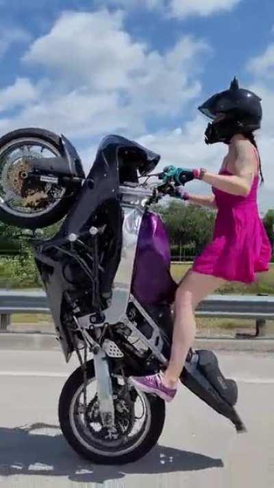 Yes she should have worn gear, but it looks cooler in a dress!