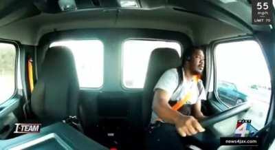 Man falls asleep at wheel, crashes into parked cars, and blames it all on a flat tire...