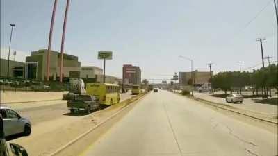 Let me try stopping this semi truck with my hands