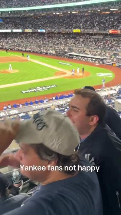 Yankee fans doing what they do best - being the worst.