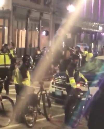 mpta transit police claims that protesters damaged their vehicles however video evidence shows otherwise