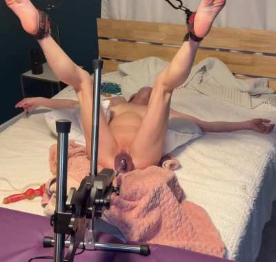 The Mrs was put through a hard fucking machine session