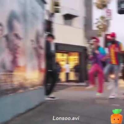 me withthe guys and gals bopping to the new song