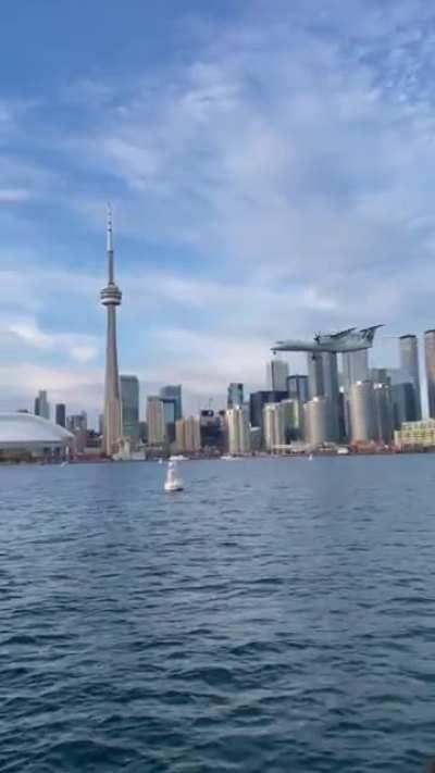 Captured this beautiful Bombardier Dash-8 Q400 landing at Toronto Billy Bishop Airport.