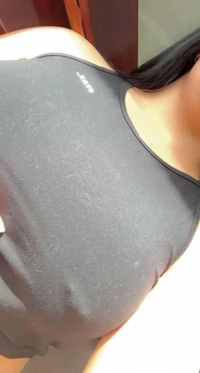 Do you want to squeeze them while I bounce on your cock?