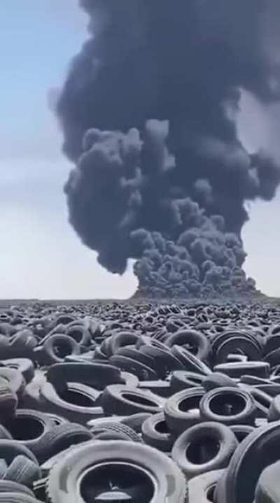 Worlds largest Tyre graveyard in Kuwait
