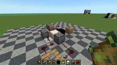 New to Redstone, is this a bug? Where did my black concrete go?