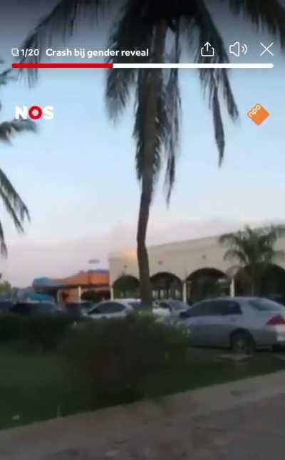 What could go wrong using a plane during a gender reveal…