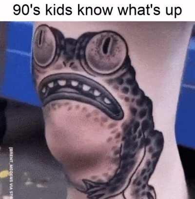 This guy likes frogs. Like, a lot