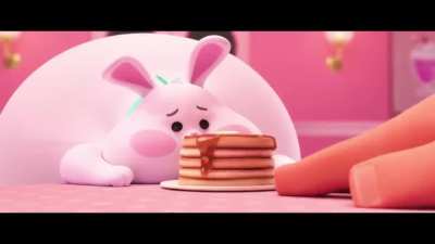the bunny gets the pancake