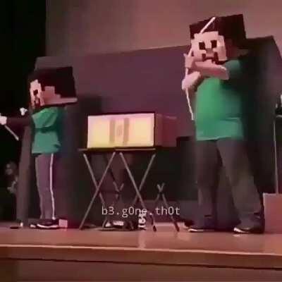 Cause I'm a creeper; I will rob All of your items; that's my job (Yeah!) [Chorus] I SHOOT MY ARROWS IN THE AIR SOMETIMES, SAYING AY-O, CREEPERS K.O'D