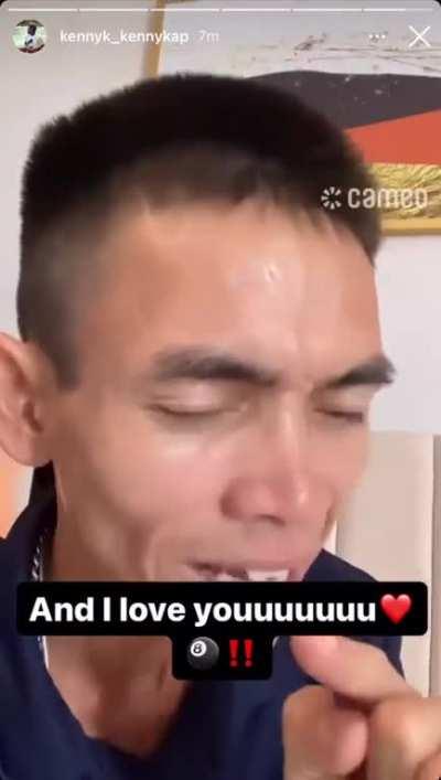 Some dude singing for Kenny kaps