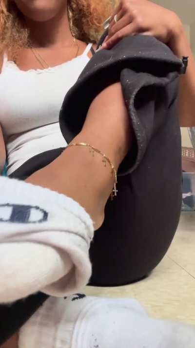 just finished my sweaty workout💦