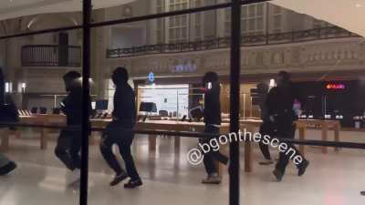 Looters at an Apple store in LA last night