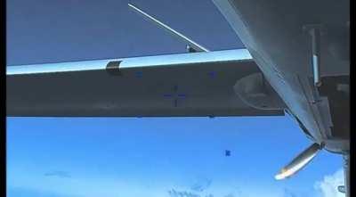 Welp here’s the drone footage of it getting brought down by that Russian jet over the Black Sea earlier this week ..