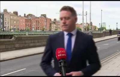 Guy with a love of cocaine crashes live news report