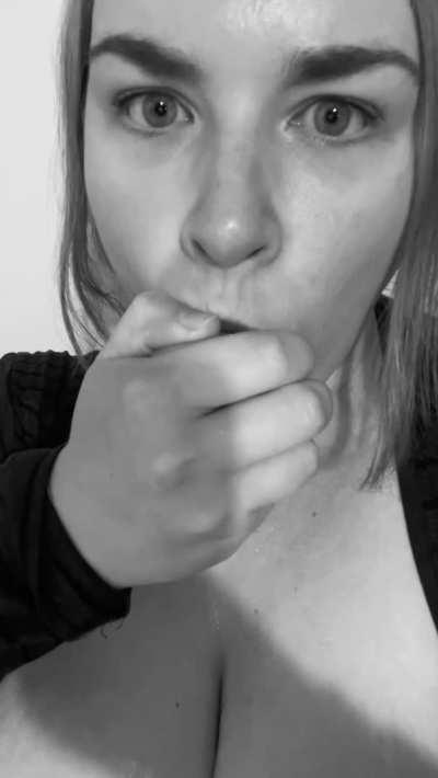 my hand + a dildo makes the best gag