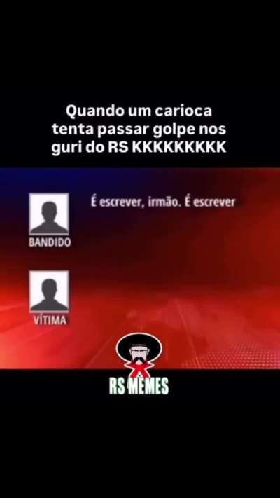 Até eu que sou sul rachei com isso kkkkkk