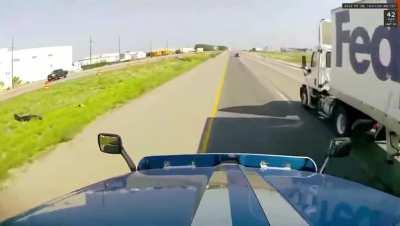 My dad has been an over the road trucker for 40 years and has never had an accident… until today.