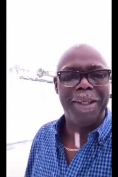 Untrained meteorologist reporting on the snow