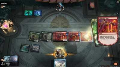 The ol' turn three kill on a mulligan to five with counter-magic back-up. Welcome to Historic. Decklist in comments.