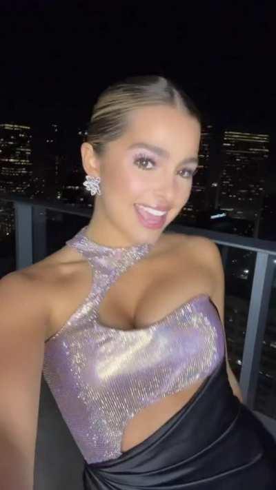 Stunning in glittering dress