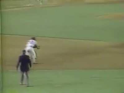 Base hit into routine play