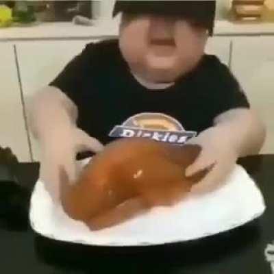 Kim Jon-Un explaining to North Koreans why food is bad