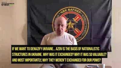 UA POV | Translated clips from a recent interview with Prigozhin, where he talks about events preceding the start of the 