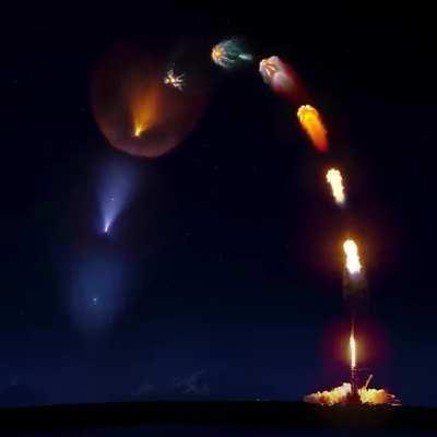 Этапы пуска Inspiration4 в одном видео.