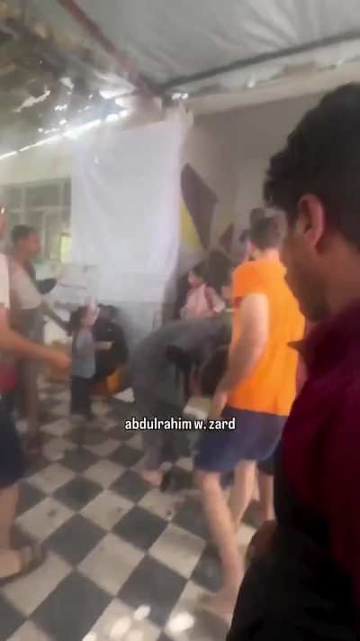 Panic after israel bombs a kindergarten during lessons