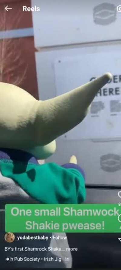 When you can’t afford a reborn and steak so you settle for a baby grogu and mcdonalds