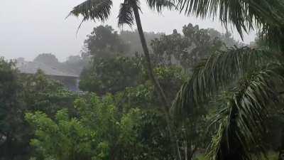 Pouring down here, with the wind adding to the drama! I could stay at this window for hours.