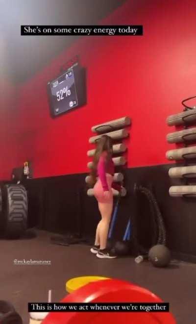 McKayla at the gym | IG story 6/21/24