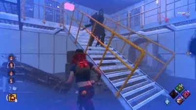 I put grass skirt music over this encounter I had with a ghostface