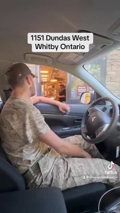 A guy denied service at Tim Hortons