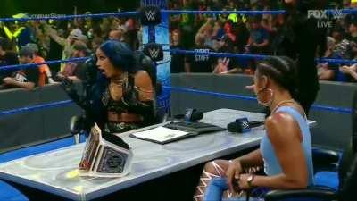 Tonight on SmackDown: Sasha Banks & Bianca Belair have a contract signing. What could possibly go wrong?!