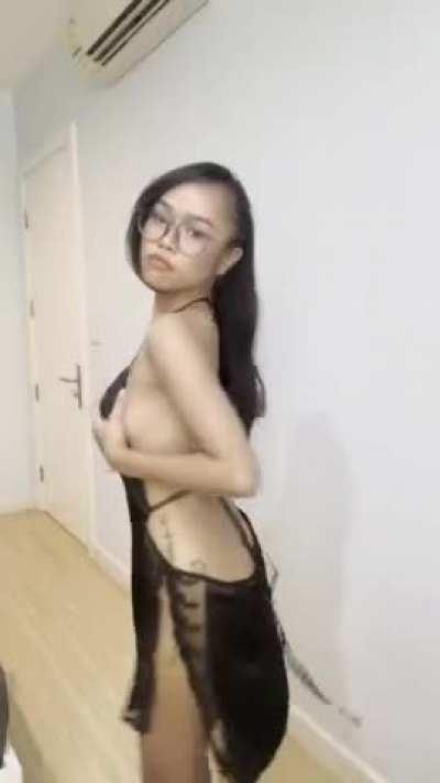 Licking your balls, working my way up to the tip of your cock. I am going to lick your tip until I taste your precum while staring at your face.🤤🤤🤤