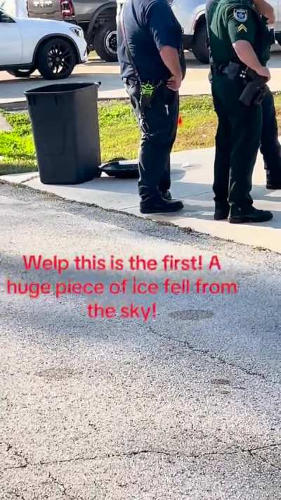 Chunk of ice falls from the sky onto a Florida home