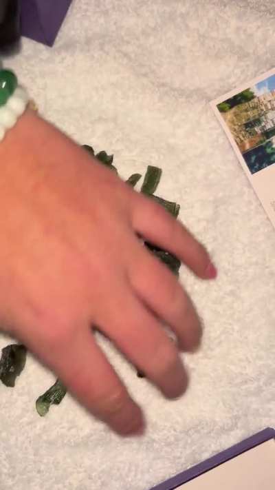 I bought my first 1.51 gram piece of moldavite and loved it so much I bought a lot more from IVC. I’ve never felt energy in crystals but this has been so different. I put 1/3 of the bag of moldavite in my left hand and it felt like holding a powerhouse, a