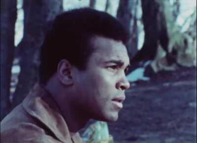 Muhammad Ali learns about Mount Everest.