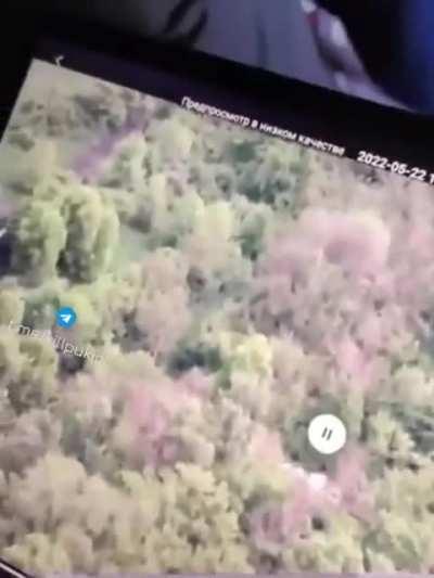 Ruzzian APC drives over a mine.