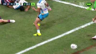 Gold Coast titans almost game winning try attempt