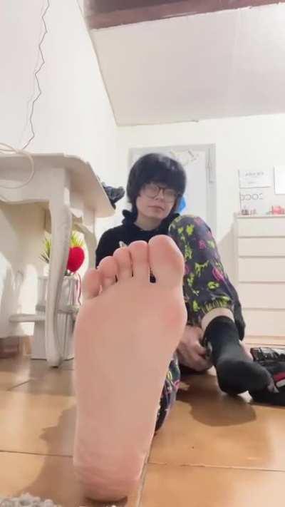 Cosplay chick shoe and sock strip