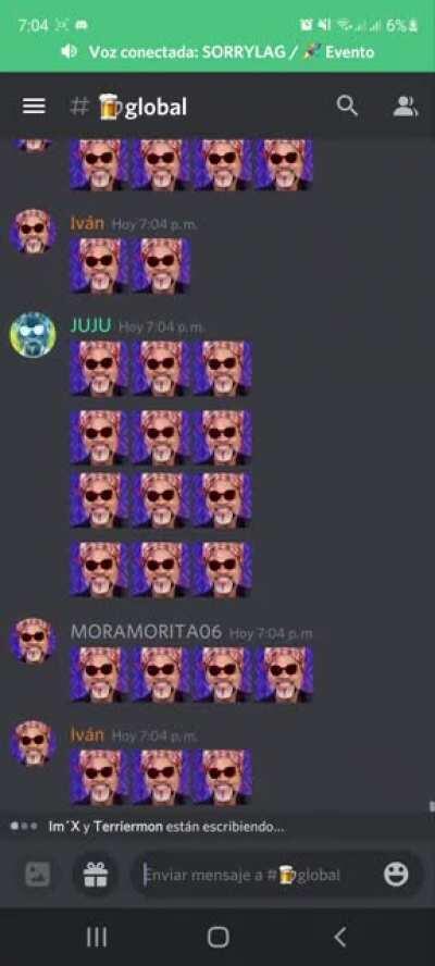 a inundação que foi experimentada no evento (así es, yo estuve participando y no gané el rolinho)