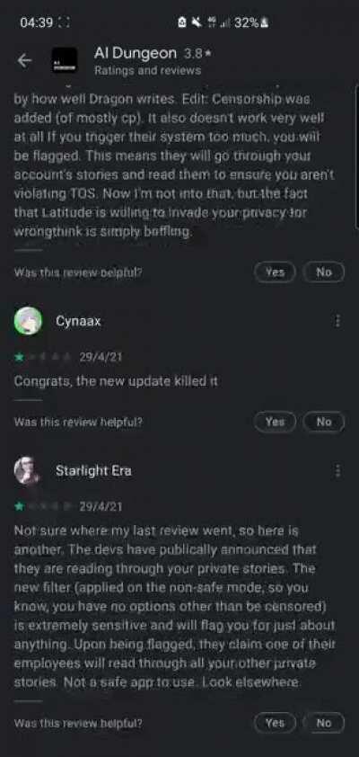 PlayStore Most Recent Reviews