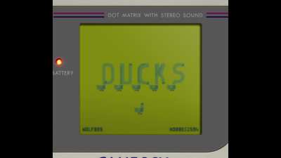 I turned the pixel duck font by u/hobbes2594 into graphics for a gameboy rom!! Link to the rom in the comments :)