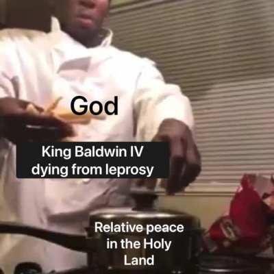 With Baldwin IV’s death in 1185 the relative peace between the Christians and Muslims was shattered, leading to the downfall of the Kingdom of Jerusalem and setting the stage for another century of bloody Crusades