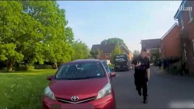 Man stabs a neighbour then shoots responding officers with a crossbow before being taken down by armed police