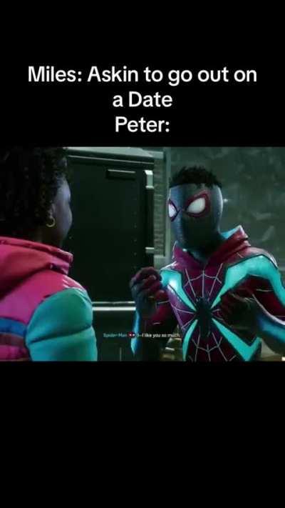 Not only Miles made a new suit at the wrong time he asking a girl out at the wrong time too😭